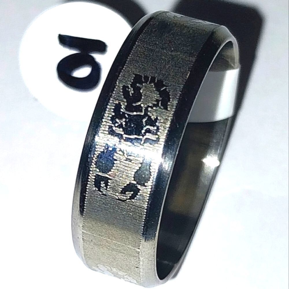 Stainless steel wide band hypoallergenic nickel free Men's ring sz 10